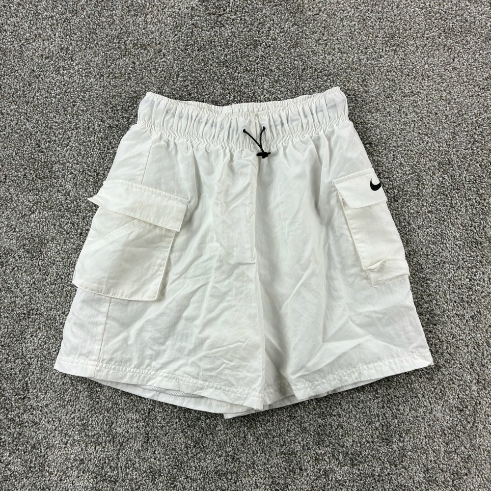 Nike Essential Woven Cargo Shorts Women's XS White Athletic Stretch DM6247-100